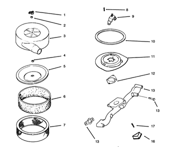 Air Intake/Filtration Diagram and Parts List for 30610 591300 - 599999 Toro Lawn Tractor