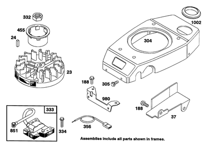 Engine Briggs & Stratton Model 97772-0112-01 Diagram and Parts List for 20328B 2000001 - 2999999 Toro Lawn Mower