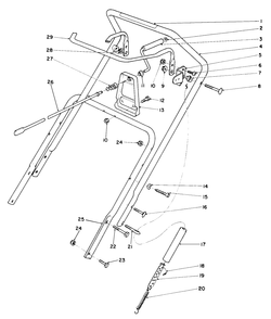 Handle Assembly Diagram and Parts List for 38185 9000001 - 9999999 Toro Snow Blower