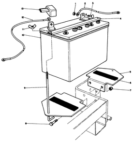Battery Assembly Diagram and Parts List for 30132 5000001 - 5999999 Toro Lawn Tractor Accessories