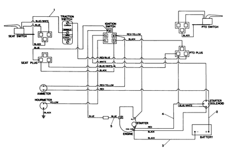 Electrical Schematic Diagram and Parts List for 30760 90001 - 99999 Toro Lawn Tractor