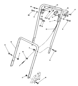 Handle Assembly Diagram and Parts List for 22026 2000001 - 2999999 Toro Lawn Mower