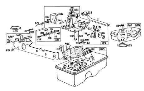 Carburetor Assembly-Engine Briggs & Stratton Model No. 92908-1841-01 Diagram and Parts List for 16550 8000001 - 8999999 Toro Lawn Mower