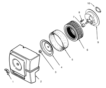 Air Intake Diagram and Parts List for 73362 6900001 - 6999999 Toro Lawn Tractor