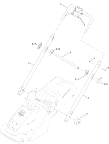 Part Location Diagram of 134-5309 Toro Handlebar Brace, Outer