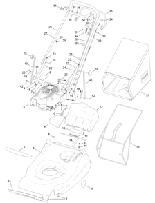 Upper Assembly Diagram and Parts List for 2656 400000000 - 999999999 Toro Lawn Mower