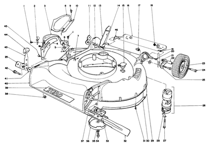 Housing Assembly Model No. 21173 Diagram and Parts List for 21173 3000001 - 3999999 Toro Lawn Mower