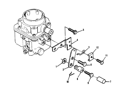 Choke Control (Front Pull) Diagram and Parts List for 73501 39000001 - 39999999 Toro Lawn Tractor