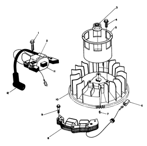 Magneto & Flywheel Assembly (Model No. Vmh7) Diagram and Parts List for 20624 8000001 - 8999999 Toro Lawn Mower