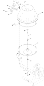 Drum Assembly Diagram and Parts List for 68008 400000000 - 401999999 Toro Cement Mixer