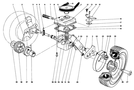 Gear Box Assembly Model No. 21273 Diagram and Parts List for 21173 3000001 - 3999999 Toro Lawn Mower