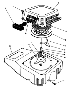 Recoil Assembly (Model No. Vmf5 & Vmg6) Diagram and Parts List for 20622 7000001 - 7999999 Toro Lawn Mower