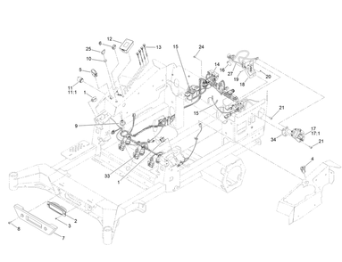 Electrical And Wire Harness Assembly Diagram and Parts List for 18740TE 400000000 - 999999999 Toro Lawn Tractor