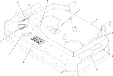 Deck Assembly 2 Diagram and Parts List for 39984 (280000001-280999999)(2008) Toro Lawn Mower