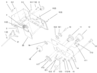Gauges, Throttle Diagram and Parts List for 73403 6900001 - 6999999 Toro Lawn Tractor