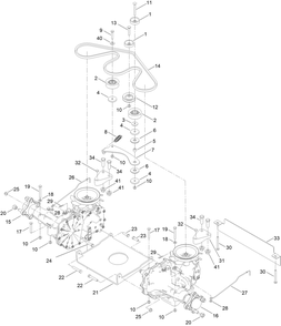 Traction Drive Assembly Diagram and Parts List for 74898 400000000 - 411999999 Toro Lawn Tractor