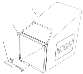 Grass Bag Assembly Diagram and Parts List for 20900 0000001 - 0999999 Toro Lawn Mower