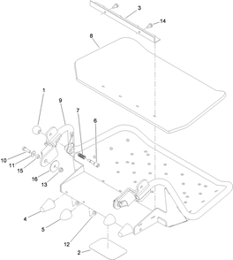 Platform Assembly Diagram and Parts List for 79534 (310000001-310999999)(2010) Toro Lawn Mower