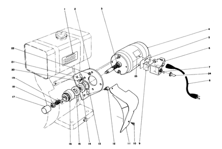 Starter Motor Kit Model 23-4420 (8 H.P. Snowthrower Model 38060) Diagram and Parts List for 38070 8000001 - 8999999 Toro Snow Blower