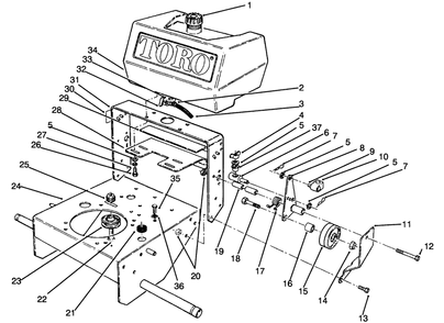 Frame Assembly Diagram and Parts List for 30175 49000001 - 49999999 Toro Lawn Tractor Accessories