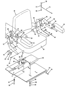 Seat Diagram and Parts List for 74140 690001 - 699999 Toro Lawn Tractor