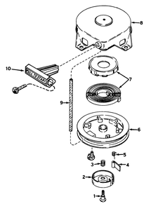 Shroud & Rewind Starter No. 590537 Diagram and Parts List for 38242 3000001 - 3999999 Toro Snow Blower