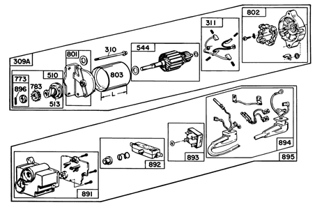 Starter Motor Kit Model No. 37-4630 (Optional) Diagram and Parts List for 38090 6000001 - 6999999 Toro Snow Blower