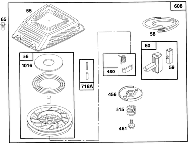 Engine Gts-150 Diagram and Parts List for 20928BC 49000001 - 49999999 Toro Lawn Mower