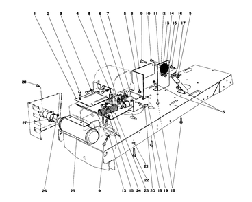 Exhaust System Diagram and Parts List for 57131 3000001 - 3999999 Toro Lawn Tractor
