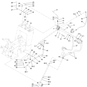 2-Spool Valve And Hydraulic Motor Assembly Diagram and Parts List for 22974 400000000 - 401999999 Toro Lawn Tractor Accessories