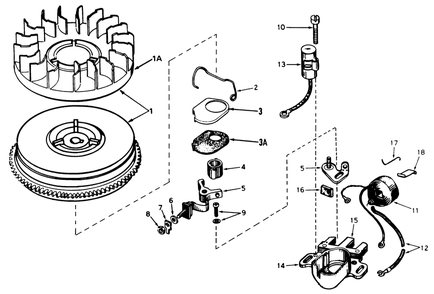 Magneto No. 610944a Diagram and Parts List for 38240 9000001 - 9999999 Toro Snow Blower
