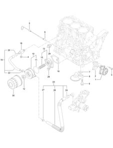 Lubrication And Oil System Assembly Diagram and Parts List for 25403 400000000 - 401399999 Toro Lawn Tractor Accessories