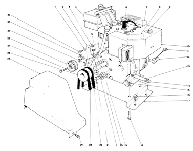 Engine Assembly Diagram and Parts List for 38065 9000001 - 9999999 Toro Snow Blower
