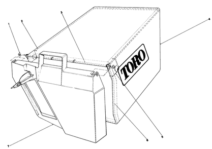 Grass Bag Assembly No. 11-0159 Diagram and Parts List for 20584 6000001 - 6999999 Toro Lawn Mower