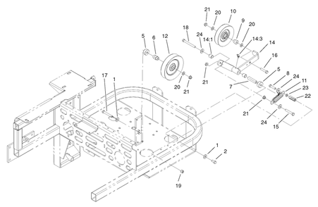 Part Location Diagram of 103-3286 Toro Nut-Coupling
