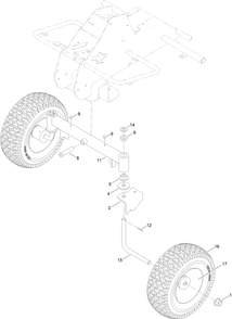 Part Location Diagram of 134-6597 Toro Mount Front Wheel