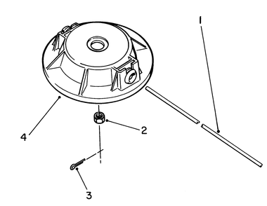 Fixed Line Head (Optional) Diagram and Parts List for 51660 9000001 - 9999999 Toro Trimmer