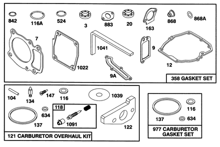Engine Gts 150 Ohv Diagram and Parts List for 20768 6900001 - 6999999 Toro Lawn Mower