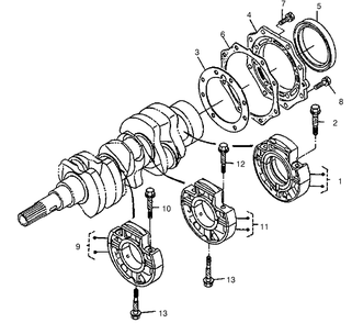 Main Bearing Case Assembly Diagram and Parts List for 22302 990001 - 999999 Toro Lawn Tractor Accessories