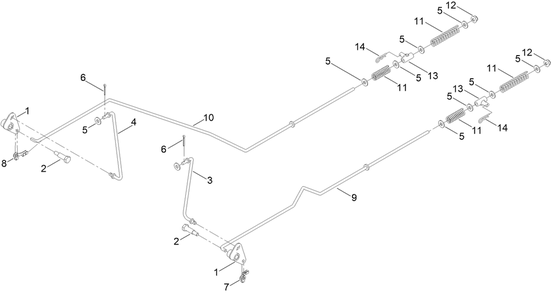 Parking Brake Assembly Diagram and Parts List for 76511 417300000 - 417399999 Toro Lawn Tractor