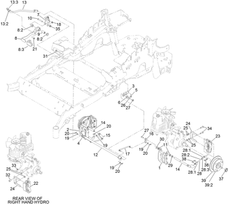 Park Brake Assembly Diagram and Parts List for 72960 409200000-999999999 Toro Lawn Mower