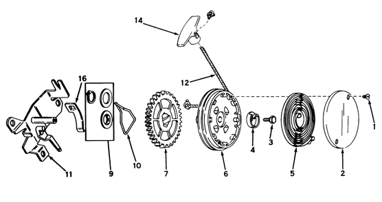 Rewind Starter No. 590519 (Mower Model No. 21610)(Engine No. Tnt 100-10043) Diagram and Parts List for 21711 5000001 - 5999999 Toro Lawn Mower