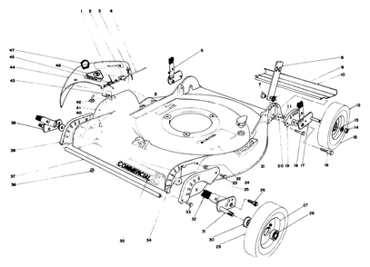Housing Assembly Diagram and Parts List for 23375 0000001 - 0999999 Toro Lawn Mower