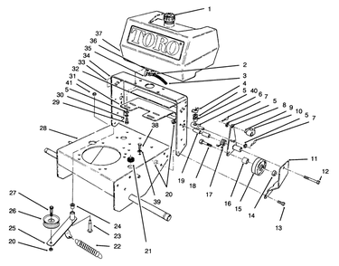 Frame Assembly Diagram and Parts List for 30176 690001 - 691912 Toro Lawn Tractor Accessories