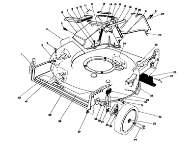 Housing Assembly Diagram and Parts List for 20103 1000001 - 1999999 Toro Lawn Mower