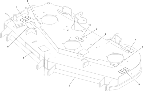 Deck Decal Assembly Diagram and Parts List for 75951 402100000-403319952 Toro Lawn Mower