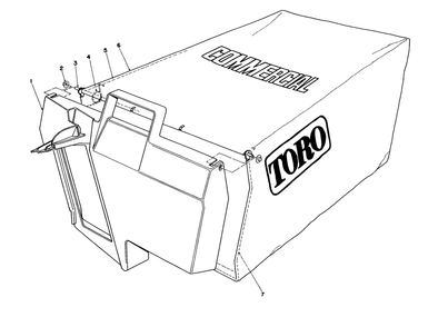 Grass Bag Assembly No. 11-5609 Diagram and Parts List for 22622 0000001 - 0999999 Toro Lawn Mower