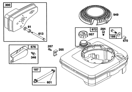 Engine Briggs & Stratton Model 124702-3115-01 Diagram and Parts List for 20214 2000001 - 2999999 Toro Lawn Mower