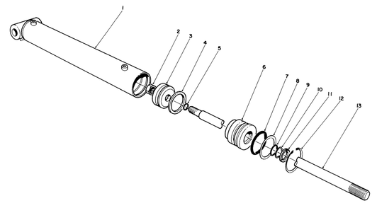 Hydraulic Lift Cylinder No. 54-0150 Diagram and Parts List for 30718 3900001 - 3999999 Toro Lawn Tractor