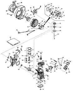 Engine Assembly Engine Tecumseh Model No. Ah520 Type 1603b Diagram and Parts List for 38235 3000001 - 3999999 Toro Snow Blower